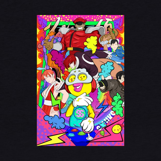 Dope Slluks character street fighter series illustration by slluks_shop